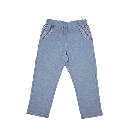 pantalon mixte à poches coupe confortable pratique vêtement enfant upcycling écoresponsable made in france